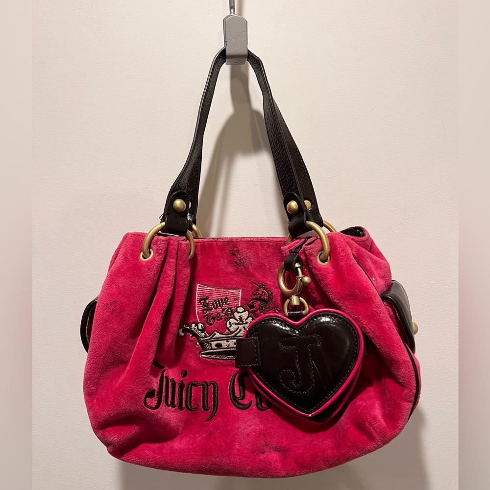 Juicy Couture Pink and Black Tote Bag